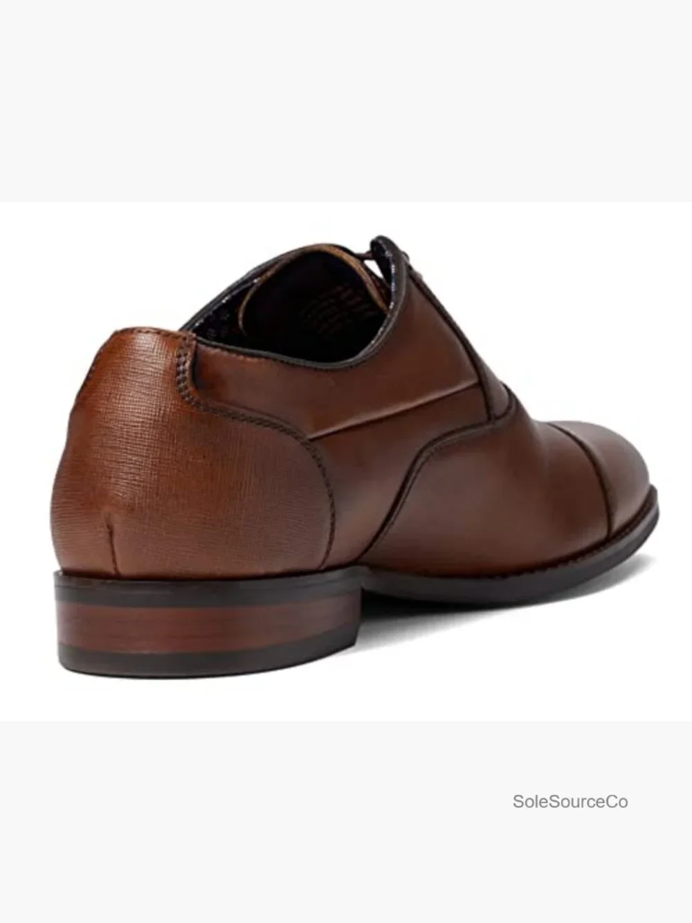 Cap Toe Oxford Lace Up Dress Shoes Burnished Leather Men's Size